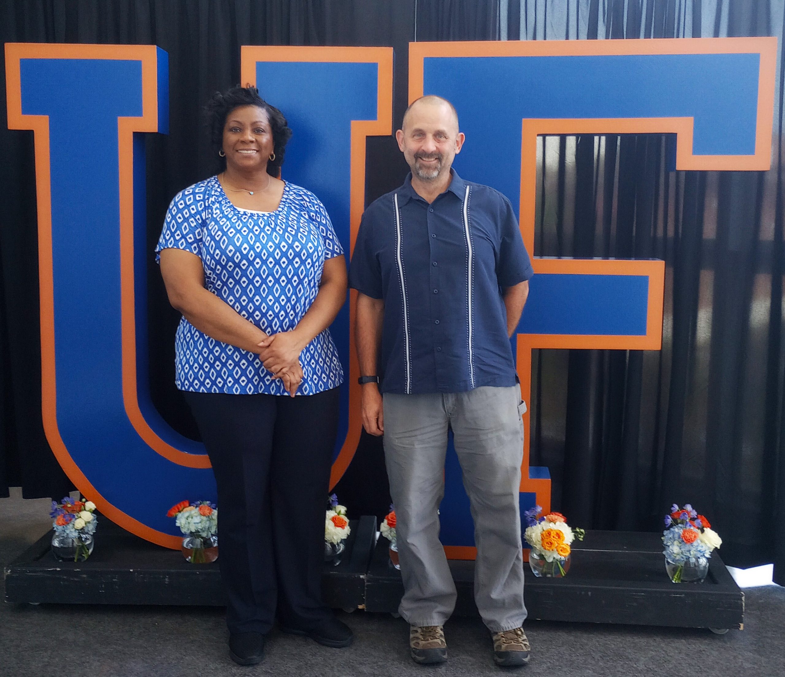 Carrie Williams and Steve Forguson win UF Superior Accomplishment Division Awards