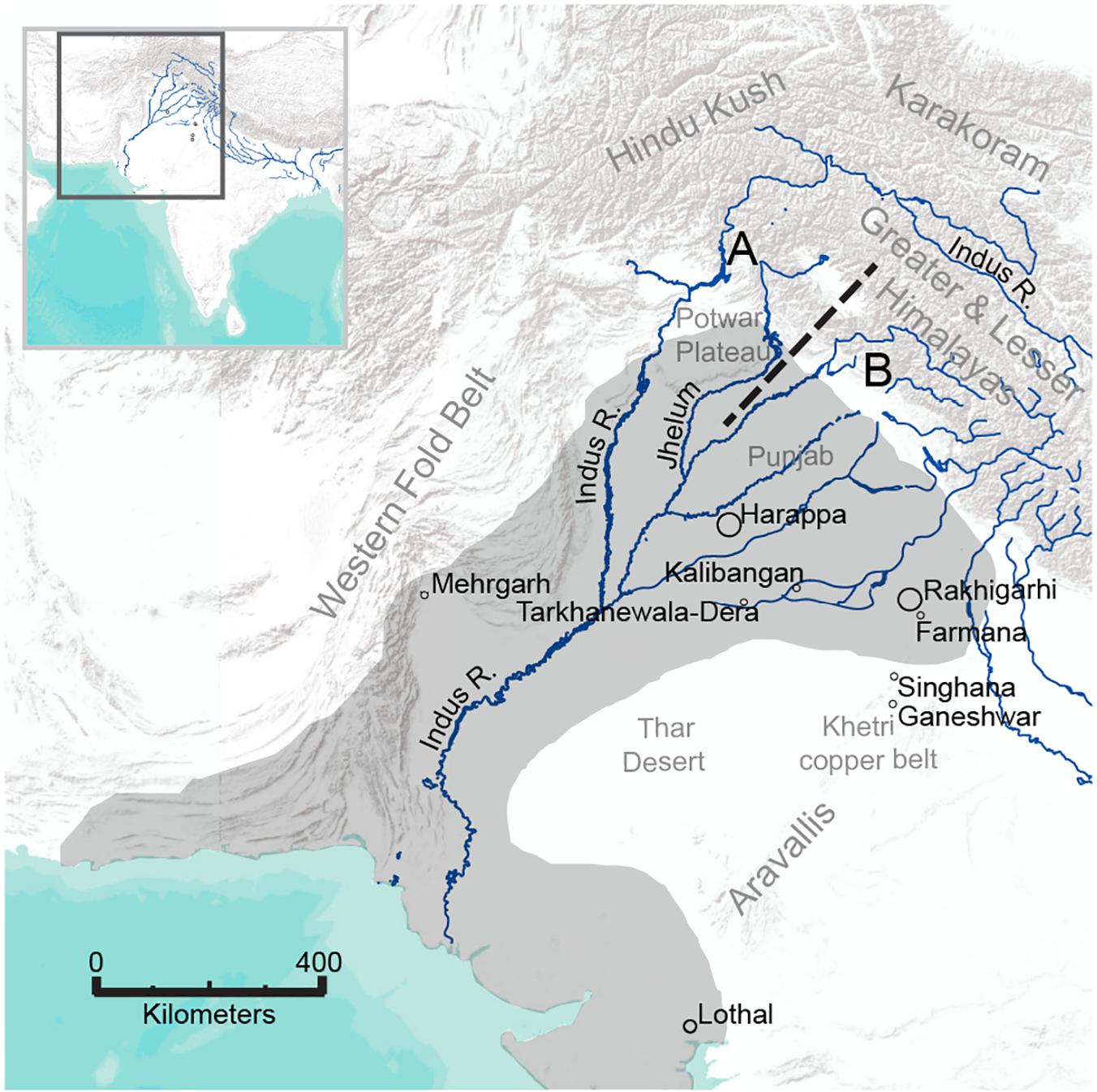 Map of Indus Valley