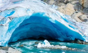 Sediments exposed by glacier melt begin emitting greenhouse gases over time